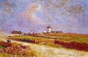 unknow artist Countryside with Windmill, near Batz oil painting picture wholesale